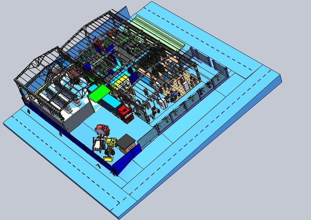 3D model of Layout de uma fábrica