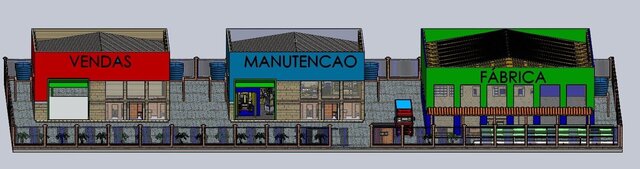 3D model of Layout de uma fábrica