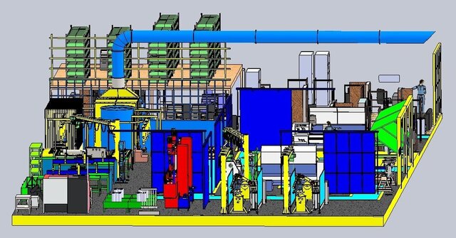 3D model of Layout de uma fábrica