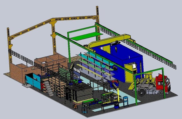 3D model of Layout de uma fábrica