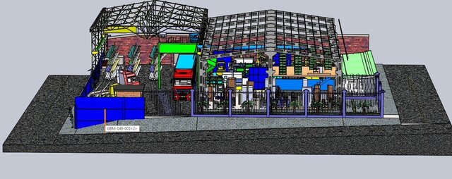 3D model of Layout de uma fábrica
