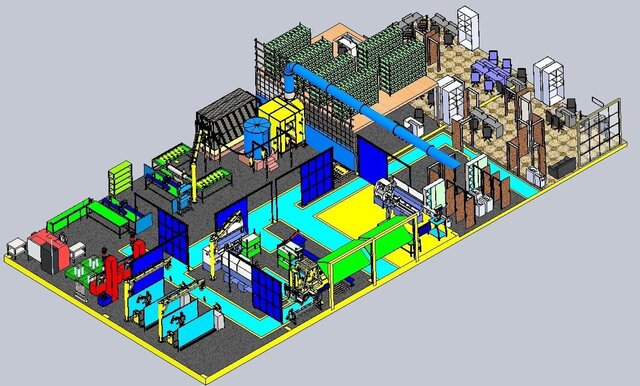 3D model of Layout de uma fábrica