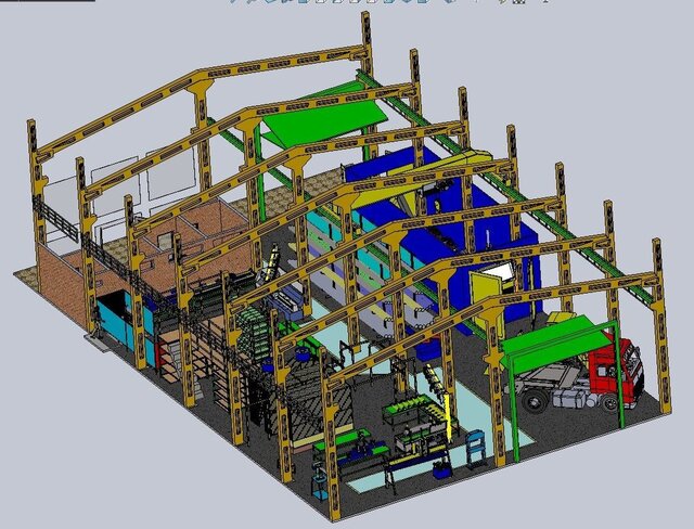 3D model of Layout de uma fábrica