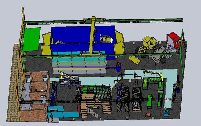 3D model of Layout de uma fábrica