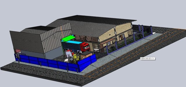 3D model of Layout de uma fábrica