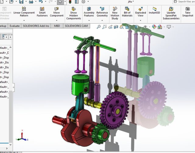 3D model of single piston Design