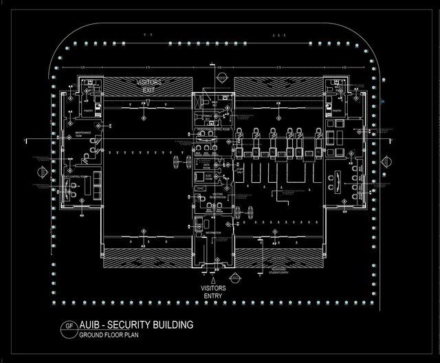 3D model of AUIB Campus Security Facility – Construction Documentation (CD Package)