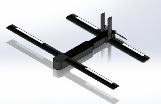 3D model of SULA90 - Autonomous Tandem-Wing UAV / Drone