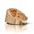 Cross Men's ring,  two-tone gold casting