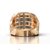 Cross Men's ring,  two-tone gold casting
