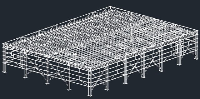 3D model of Honeycomb Beam Steel Structure – Tekla Detailing