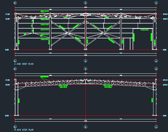 3D model of Honeycomb Beam Steel Structure – Tekla Detailing