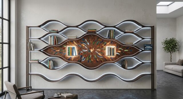 Lumina Shelf: An Interactive, Sculptural Bookcase – image 1 of 1