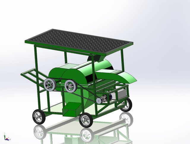 3D model of Solar-Powered Cowpea Thresher Machine