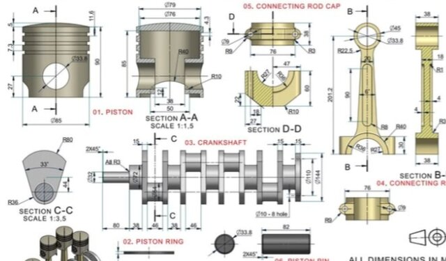 Cylinder Engine Assembly in Solidworks