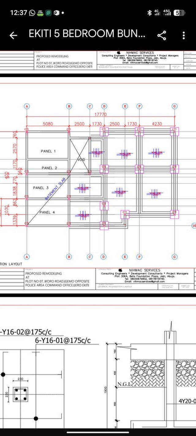 5-Bedroom Duplex - Complete RC Structural Design | Foundation, Columns, Beams & Slab Detailing – image 7 of 7