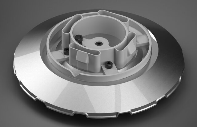 3D model of BMW BBS 101 style floating center cap