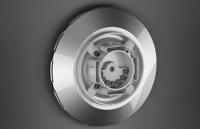3D model of BMW BBS 101 style floating center cap