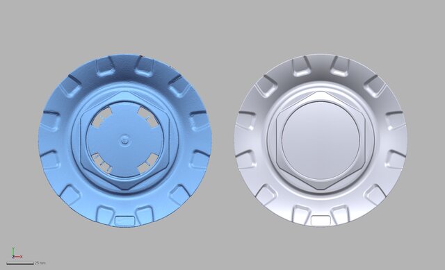 3D model of BMW BBS 101 style floating center cap