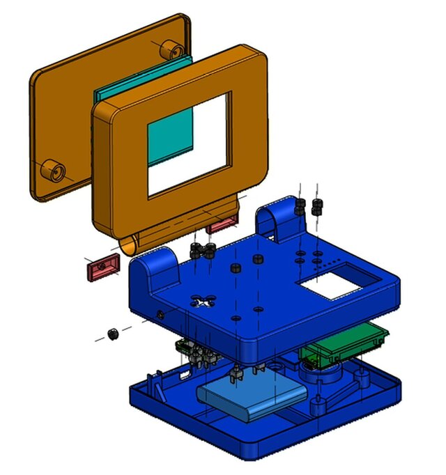 3D model of 3D Printable Encloure Design for Handheld Gaming Console