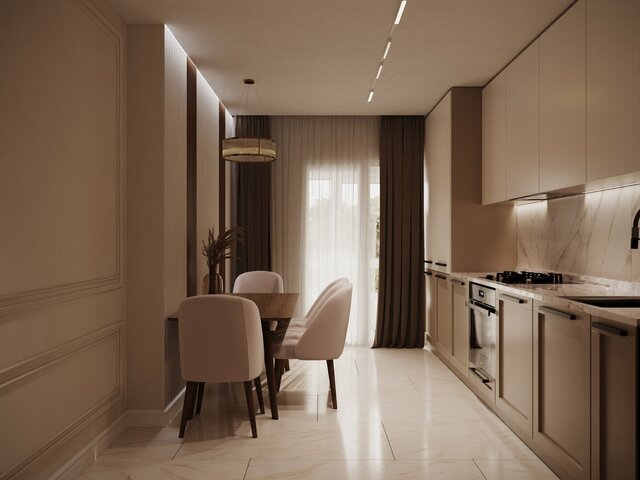 3D model of Warm Contemporary Apartment Interior Design | Residence 92