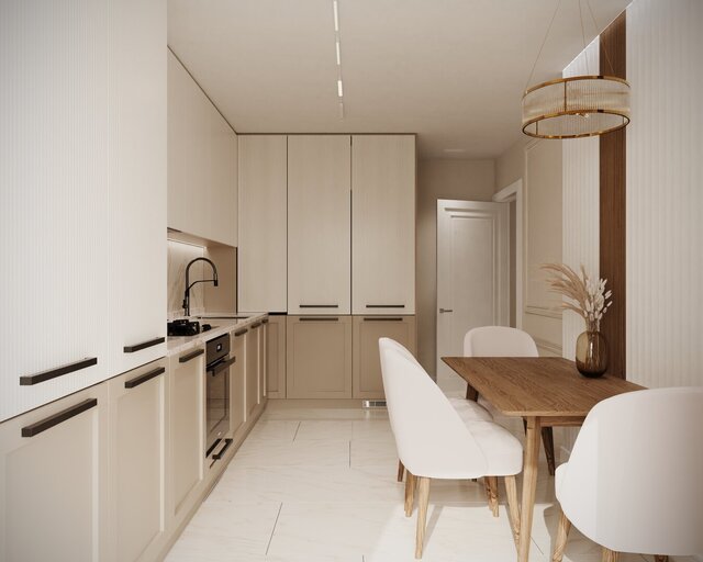 3D model of Warm Contemporary Apartment Interior Design | Residence 92