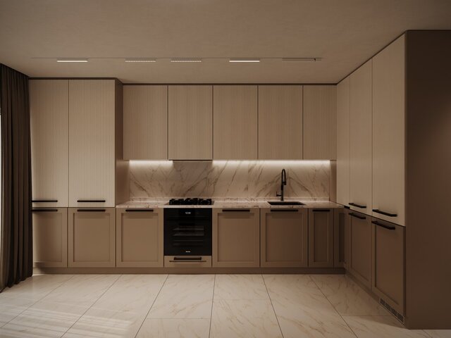 3D model of Warm Contemporary Apartment Interior Design | Residence 92