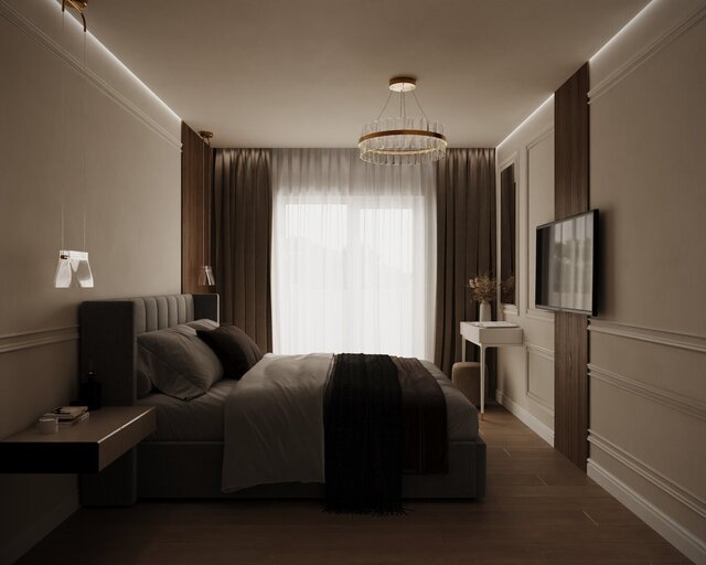 3D model of Warm Contemporary Apartment Interior Design | Residence 92