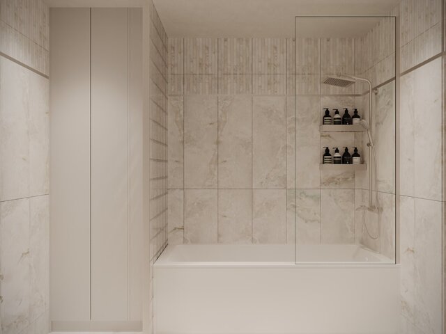 3D model of Warm Contemporary Apartment Interior Design | Residence 92