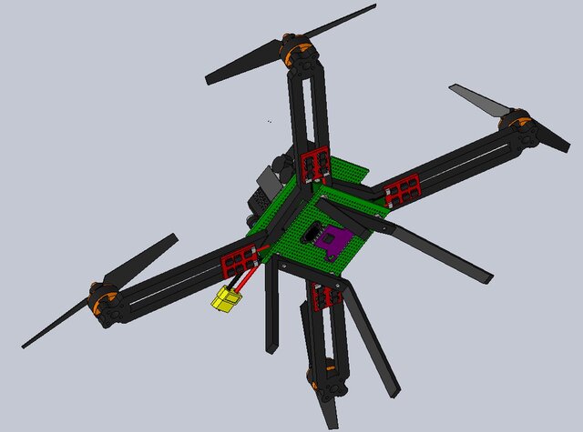 Project Sentinel | Custom Quadcopter UAV – 3D CAD Assembly & Mechanical Design – image 1 of 2