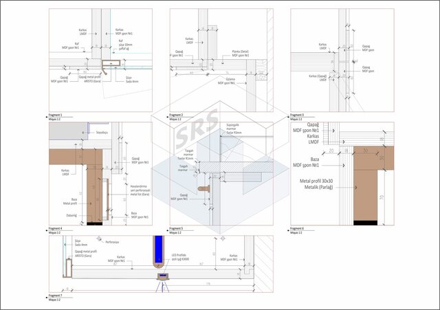 3D model of Custom Kitchen Manufacturing Drawings
