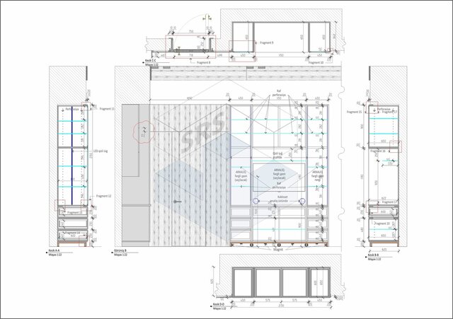 3D model of Custom Kitchen Manufacturing Drawings