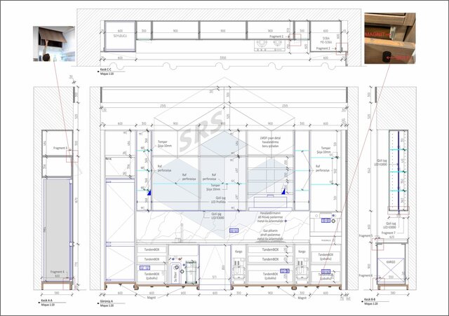 3D model of Custom Kitchen Manufacturing Drawings