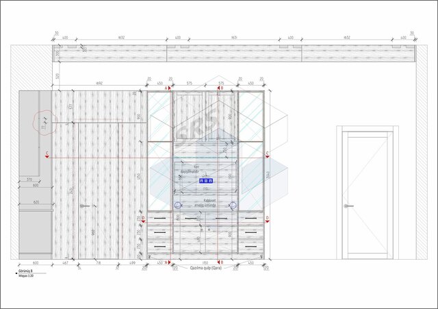 3D model of Custom Kitchen Manufacturing Drawings