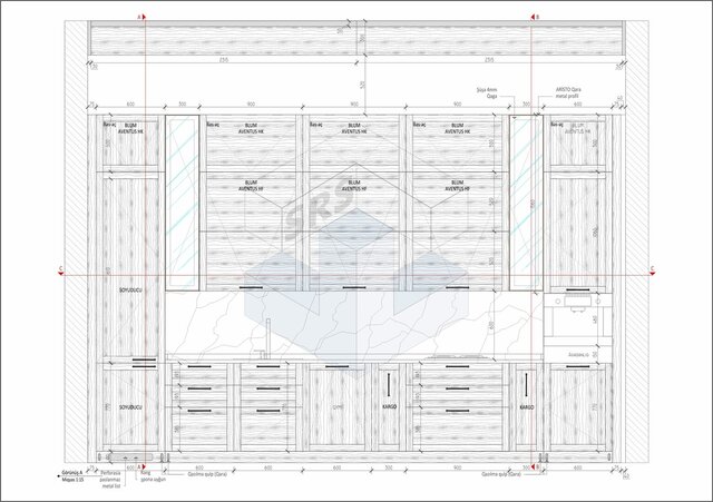 3D model of Custom Kitchen Manufacturing Drawings