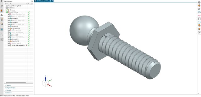 3D model of 14. Threaded Ball Stud
