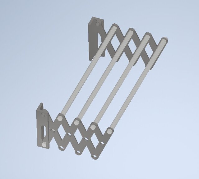 3D model of automatic-drying-and-weather-responsive-rack
