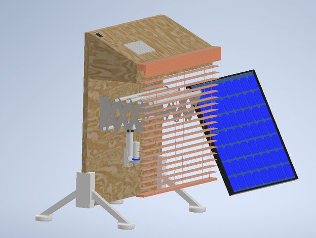 3D model of automatic-drying-and-weather-responsive-rack