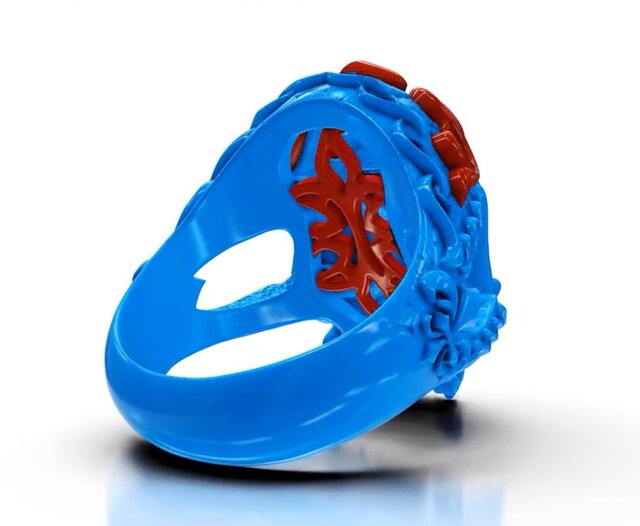 3D model of Custom Skull Ring Design
