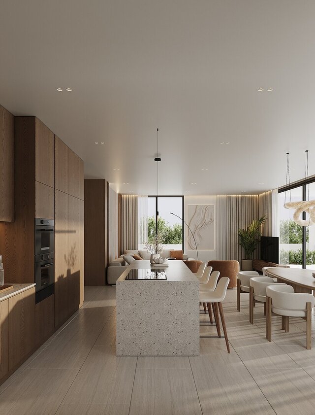 3D model of 3d-modern-cozy-living-room-interior-visualization