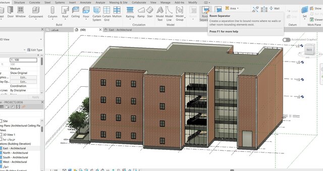 3D model of office-building