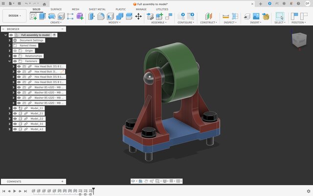Mechanical Assembly | Support Roller Stand - download free 3D model by ...