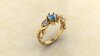 Yellow Gold Blue Gemstone Floral Ring CAD Design design by romanh2