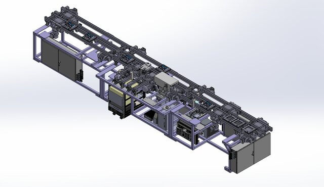 Automated Conveyor System with Pallets and Multi-Station Assembly