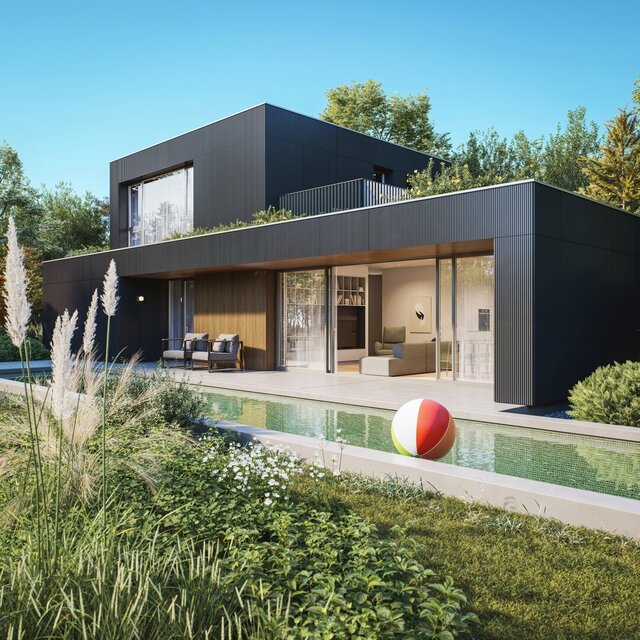 3D model of CS House - Architectural Conceptualization & Rendering