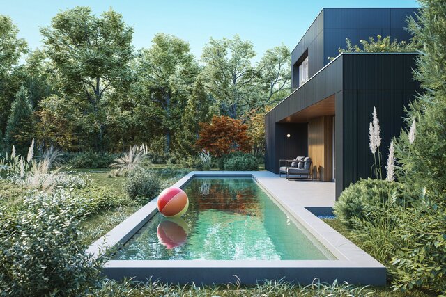 3D model of CS House - Architectural Conceptualization & Rendering