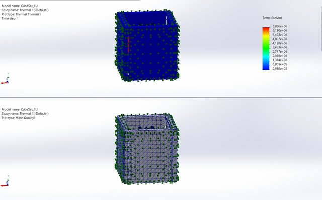 3D model of 1U CubeSat Frame Design and Structural Analysis