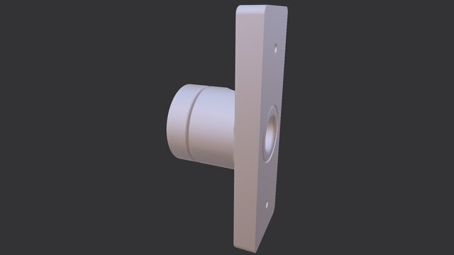 3D model of Custom 180° Rotating TV Mount Mechanism with Internal Cable Routing