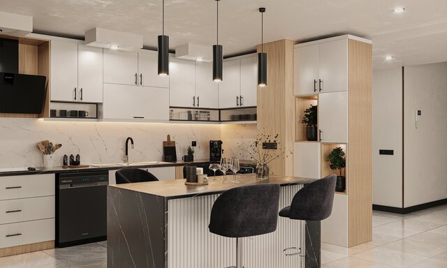 3D model of Modern Kitchen Interior Design Visualization