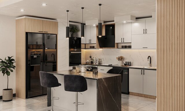 3D model of Modern Kitchen Interior Design Visualization